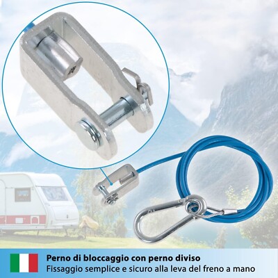 2 Cavi Di Sicurezza Per Rimorchio Con Moschettoni | 1 Metro X 4 Mm | Freno Di Emergenza Per Roulotte, Caravan, Camper | Zincati