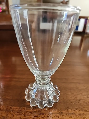 VINTAGE ANCHOR HOCKING CLEAR BERWICK BOOPIE JUICE/ WINE GLASSES SET OF SIX
