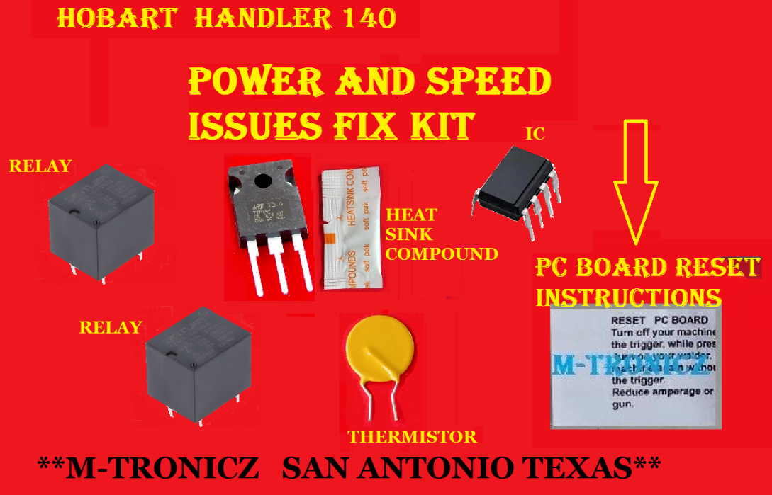 HOBART HANDLER 140 256985 238877 MILLER REPAIR KIT + RESET INSTRUCTIONS