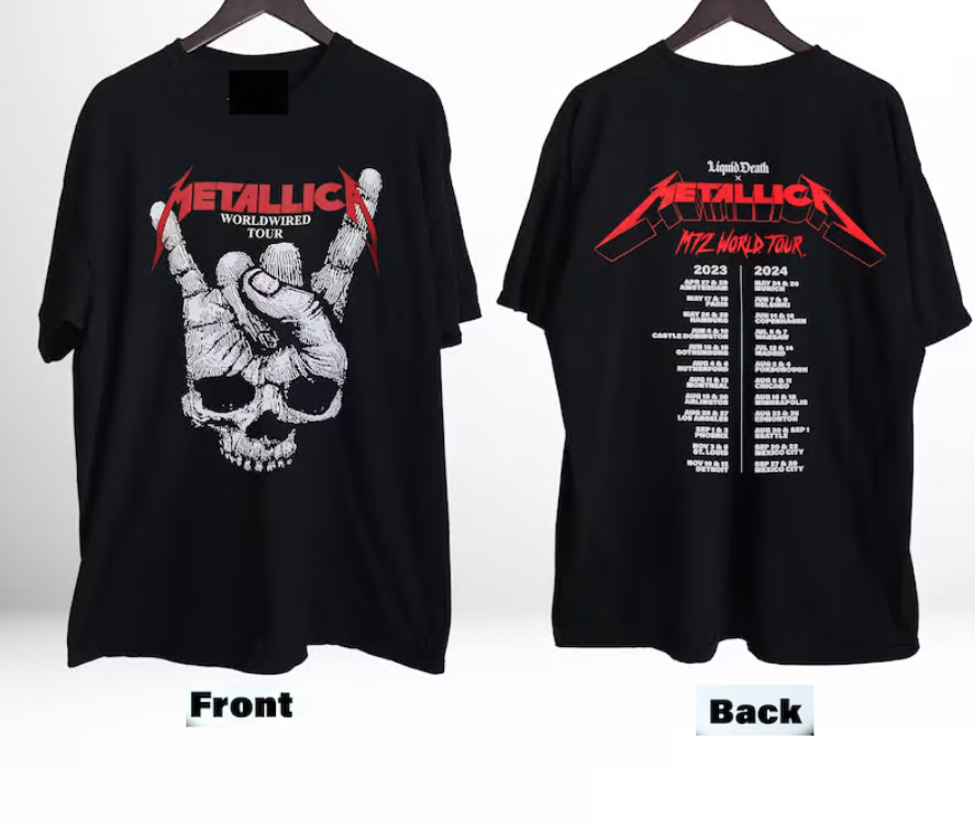 Tour Metallica 2024 T-Shirt 2023 M72 Metal Band Music Event World Seasons S-5XL
