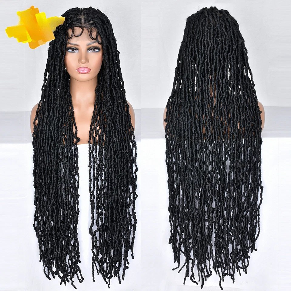 Synthetic Full Lace Braided Wigs Black Women 40 Inch Long Curly Wavy Soft - Image 2 of 4
