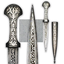 VERY RARE SMALL RUSSIAN PERSIAN KINDJAL SWORD, SILVER, NO SHASHKA, XIX, ORIGINAL