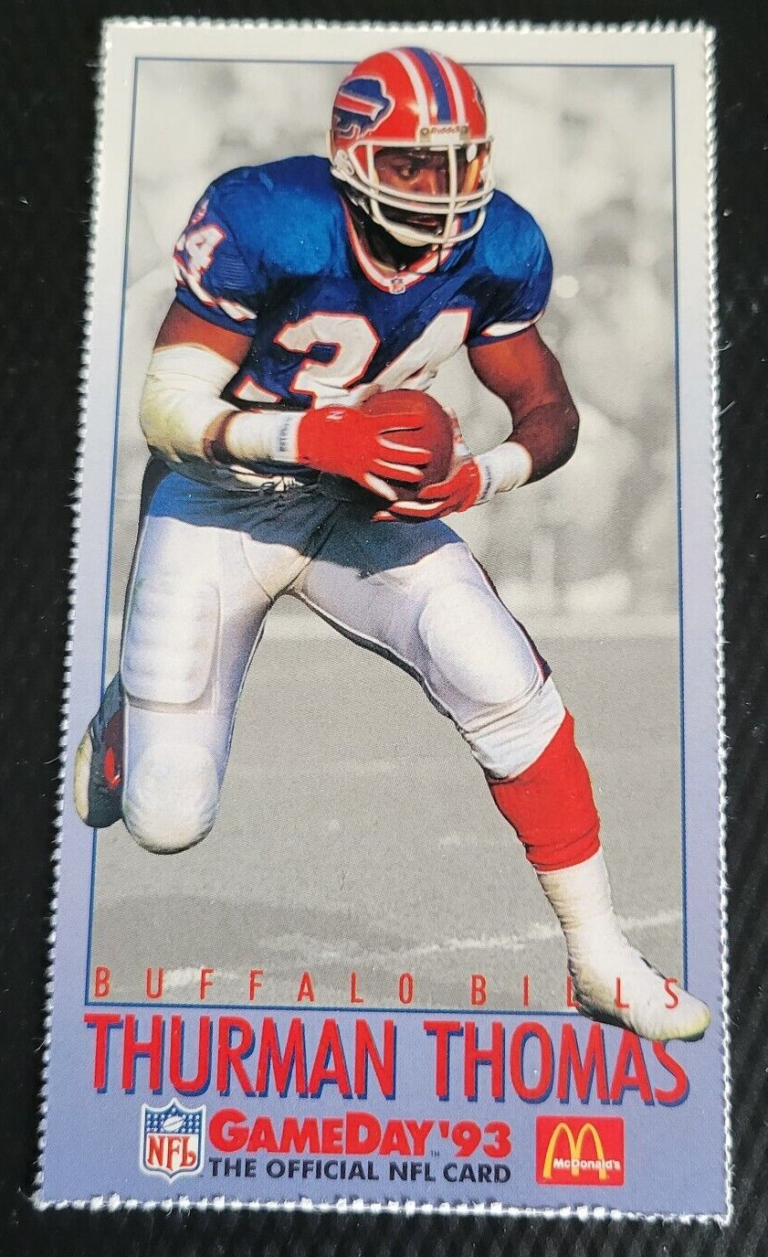 1993 Fleer McDonald's THURMAN THOMAS Buffalo Bills Football NFL GAME DAY 93 McD2