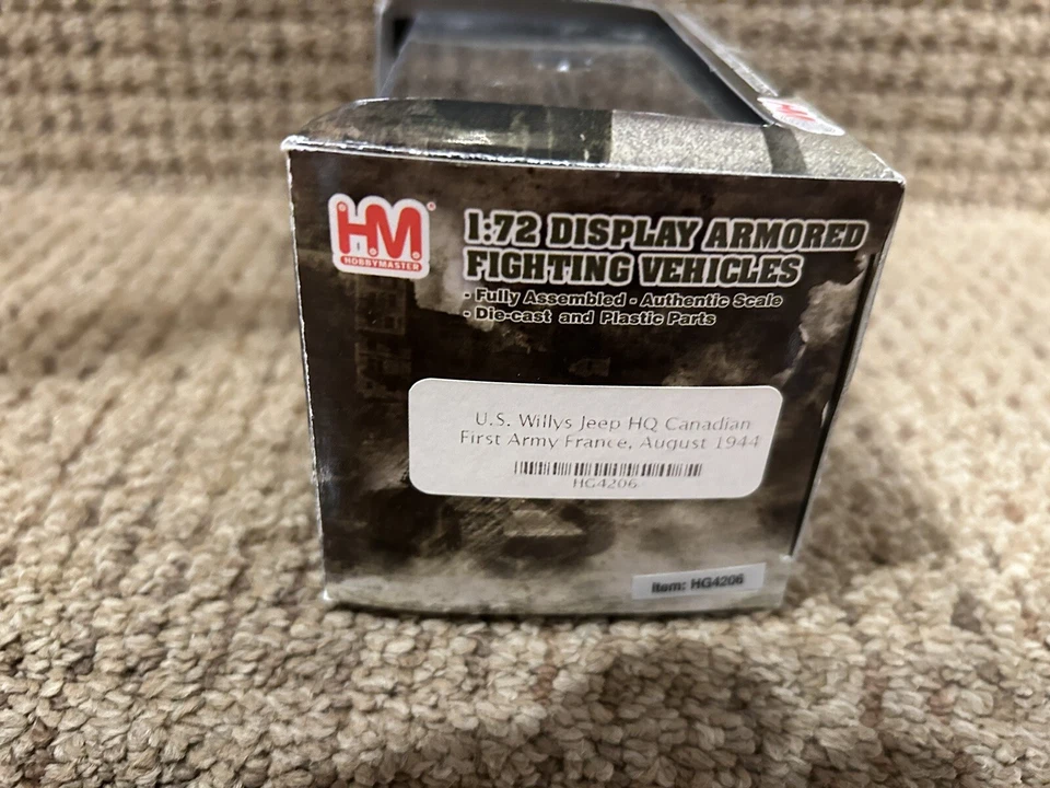 Hobby Master 1:72 Willy's Jeep, Canadian HQ, France 1944, No. HG4206 - Image 4 of 4