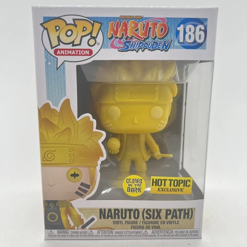 Funko Pop! Naruto Shippuden Naruto (Six Path) #186 Hot Topic Glows GITD W/Protec