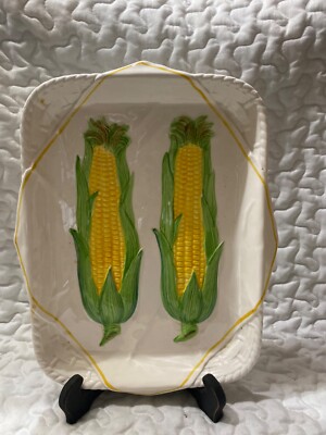 Vintage 1985 Shafford Original Corn on the Cob Serving platter 13 x 10 