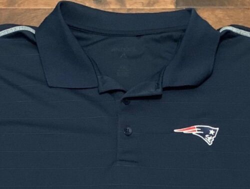 New England Patriots Golf Shirt Antigua Embroidered Size 2XL Navy -Free Shipping - Picture 1 of 9