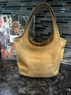 COACH Vintage 65th Anniversary Ergo Burnished Leather Shoulder Bag