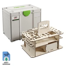 Festool Systainer Tool Organizer CNC Router Files, Laser cut, Dxf, Dwg, Cdr, Pdf