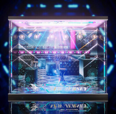 3 Lights FREEing Azur Lane USS JERSEY Bunny Figure Display Case+Light NO Figure