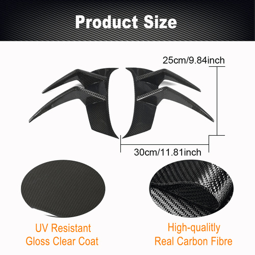 Für Mercedes Benz AMG GT R 16-19 Carbon Front Splitters Flaps Stoßstangen Canard - Bild 7 von 11