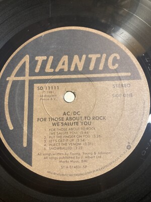 AC/DC For Those About To Rock Vinyl LP 1981 First Pressing | eBay