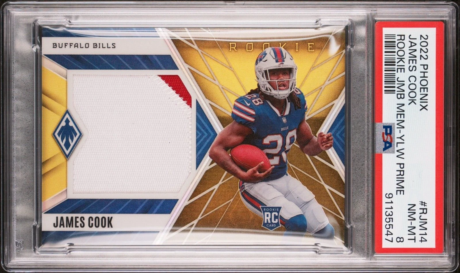 James Cook Panini Phoenix Rookie Jumbo Memorabilia #RJM14 Base