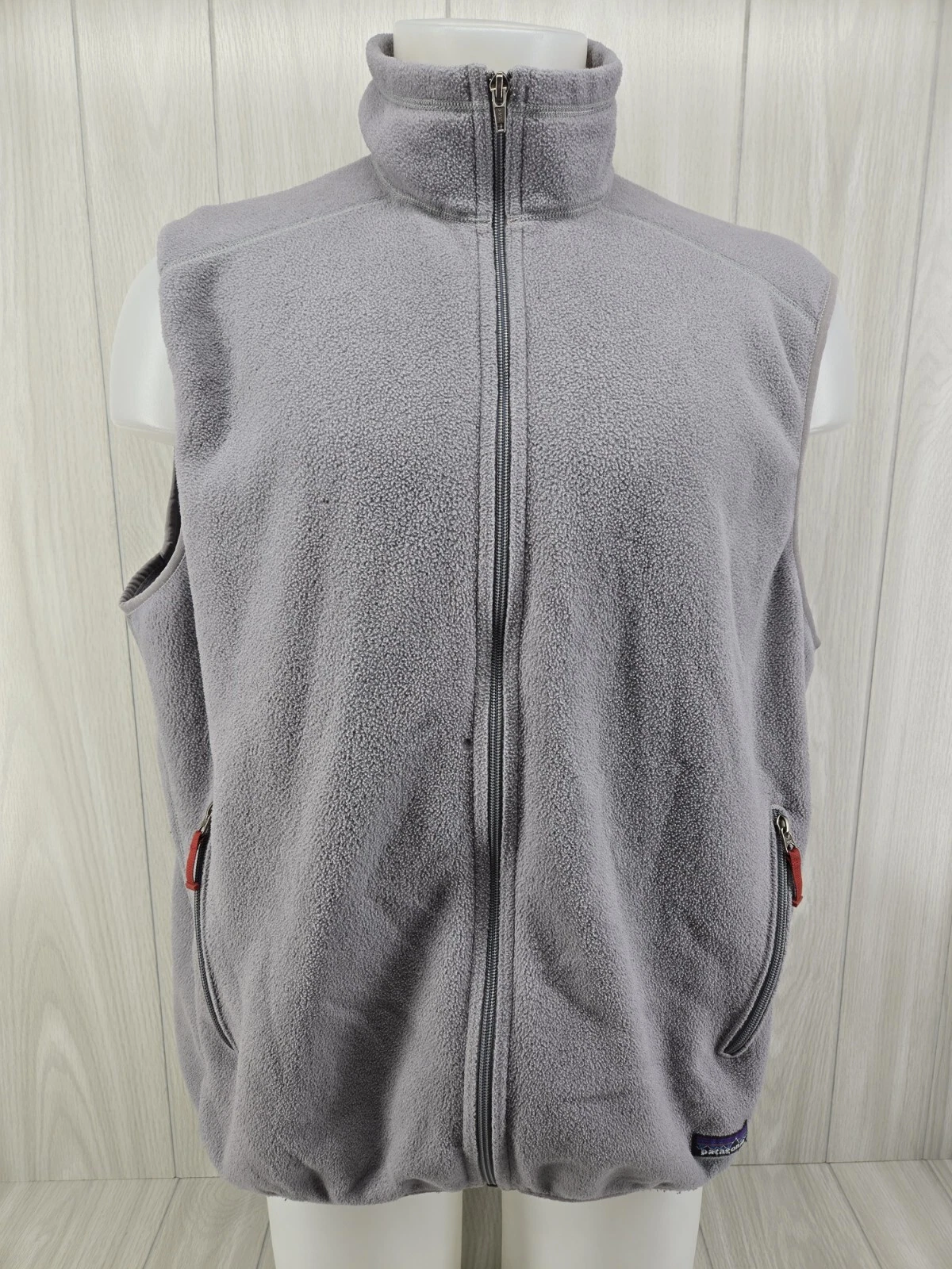 Distressed Patagonia Synchilla Vest Mens XXL Gray Outdoors Fleece Soft