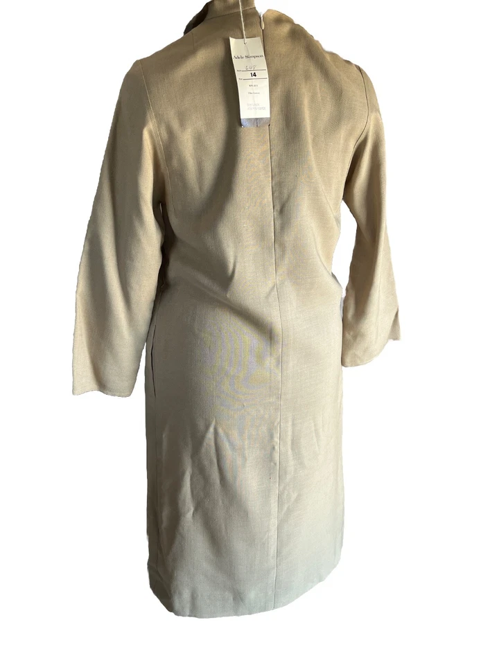 Vestido De Colección Gumps Para Mujer Mezcla de Lino Lagenlook Adele Simpson 14 Minimalista Foto 3 de 4