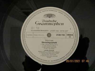 John Cage   Witold Lutosławski - LaSalle-Quartett    DGG 1976 Musterplatte Mint!