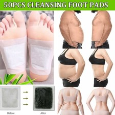 50PCS Detox Foot Patches Pads Body Toxins Feet Slimming Deep Cleansing Herbal US