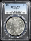 1921-P $1 Morgan Silver Dollar PCGS AU 58