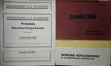 Prospekt / Katalog Senking Kohlenherde 1931 Herd Herde Küchenherd Küchenofen etc