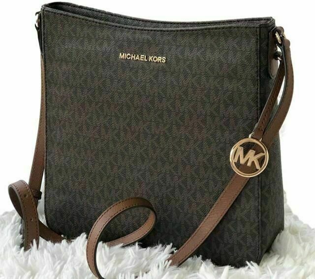 Michael+Kors+Women%27s+Jet+Set+Travel+Large+Messenger+Bag+-+Brown+Pvc+2019  for sale online