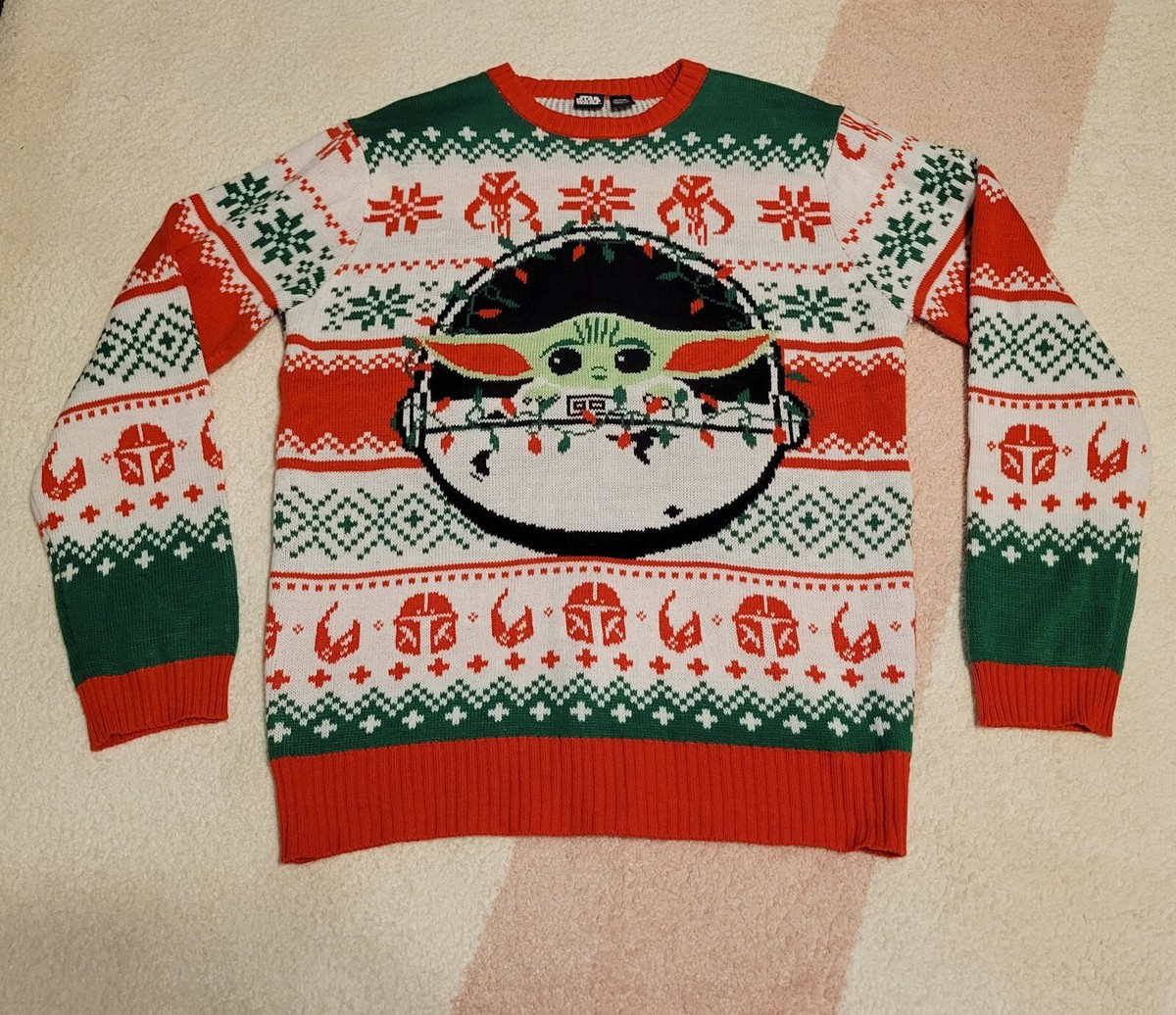 Star Wars Ugly Christmas Sweater Baby Yoda Boba Fett The