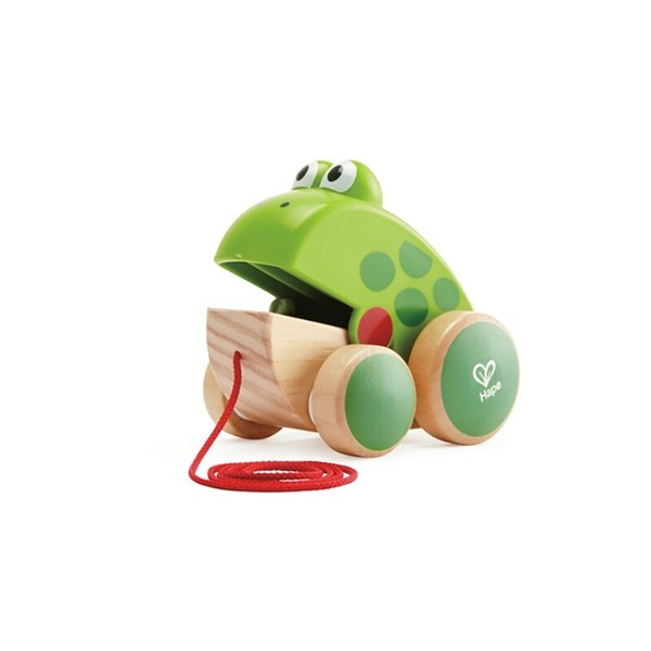 Hape Nachziehfrosch Fridolin, Holzspielzeug Ab 12 Monaten-image