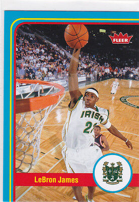 lebron james high school basketball card