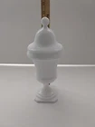 Vintage L.E. Smith Micro English Hobnail Milk Glass Footed Urn Jar Planter W/Lid
