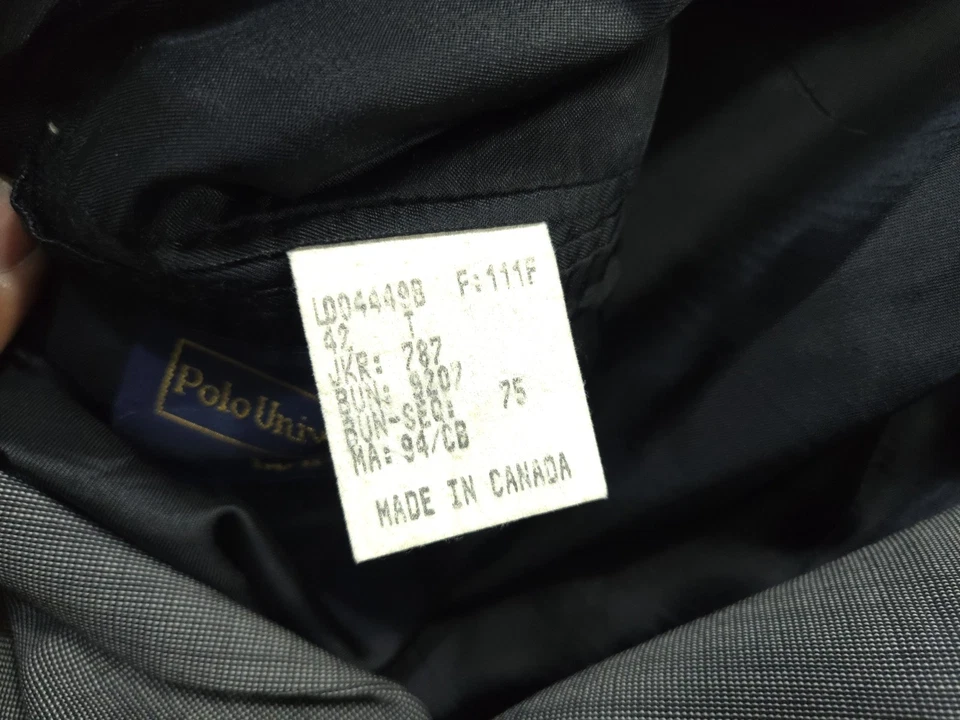 Traje Polo Ralph Lauren Hombre 42R Pantalones 36x32 Club Universitario Gris Texturizado Completo Foto 3 de 4