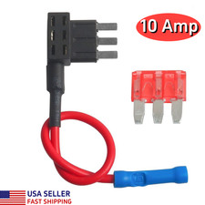 1-20 Set Add-A-Circuit Piggyback Fuse Tap Holder Red 10A Micro3 Blade Fuse ATL