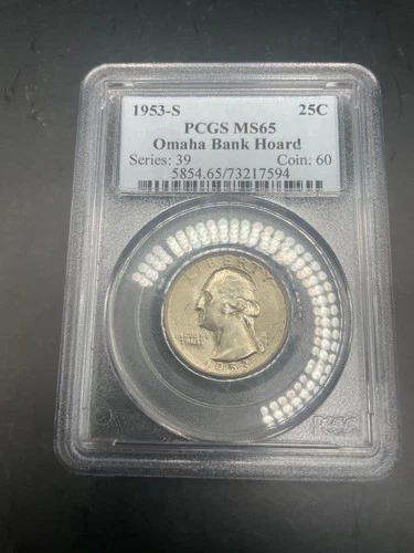 1953-S Washington Quarter PCGS MS65 Omaha Bank Hoard!!! Gem BU!!!