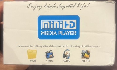 HDMI Mini 1080p Full HD AGPTEK Media Player Blue Opened Box - New