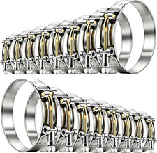 16Pcs 8 Sizes T-Bolt Hose Clamps, 304 Stainless Steel Heavy Duty Hose Clamp Asso