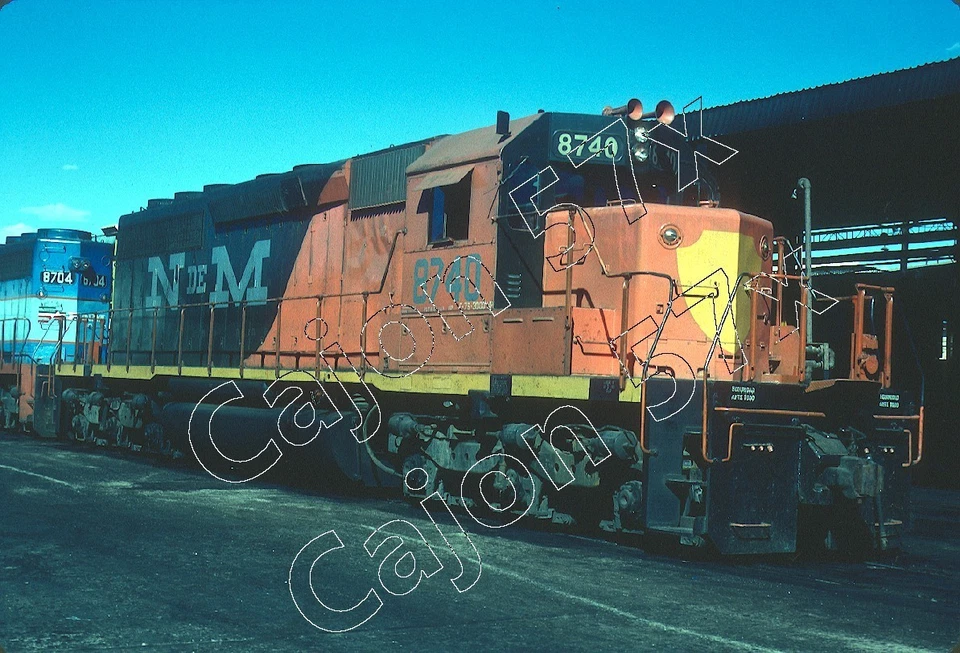 Original Slide- NdeM Mexico SD40-2 8740 At San Luis Potosi 12/89 - Image 1 of 1