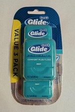 OLD VERSION 3-Pack Oral B Glide Pro Health Deep Clean Floss - Mint - 131.2 Yard