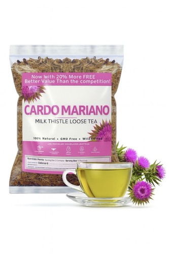 5oz Cardo Mariano Herb Tea  Cardo Marin - Milk Thistle Loose Leaf Tea Wildcrafte