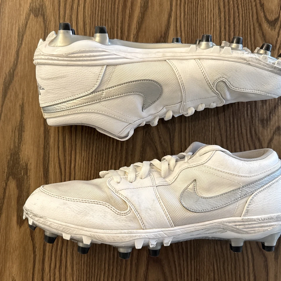 Botines de fútbol blanco talla 13 Air Jordan 1 Low TD AV5292-101 Lunarlon Foto 2 de 4