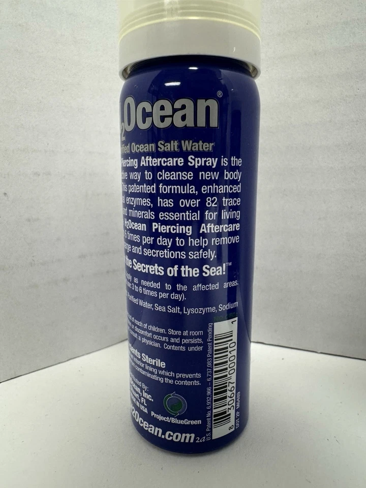 批量 6 件 H2Ocean 纯化海洋盐水穿孔后护理喷雾有效期至 2026 年 6 月 — 第 3/4 张图片