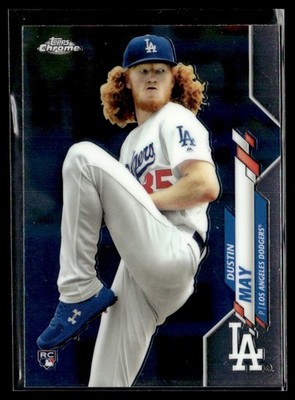 2020 Topps Chrome Dustin May Rookie Los Angeles Dodgers #176