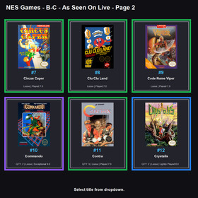 [NES] Nintendo Games - B-C - As Seen On Live