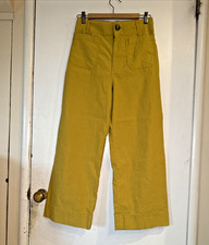 Anthropologie MAEVE Collette Wide Leg Mustard Yellow Pants | Women's 29