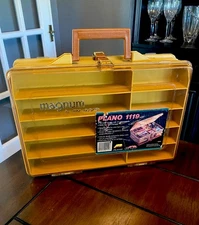 Vintage Plano Magnum 1119 Double Sided 19 Compartment Fishing Craft/ Tackle Box