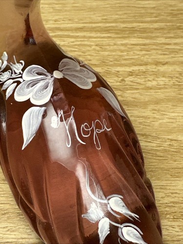 Fenton Longerberger Glass HOPE SWAN w White Ribbon 2010 Breast Cancer Rare - Picture 5 of 9