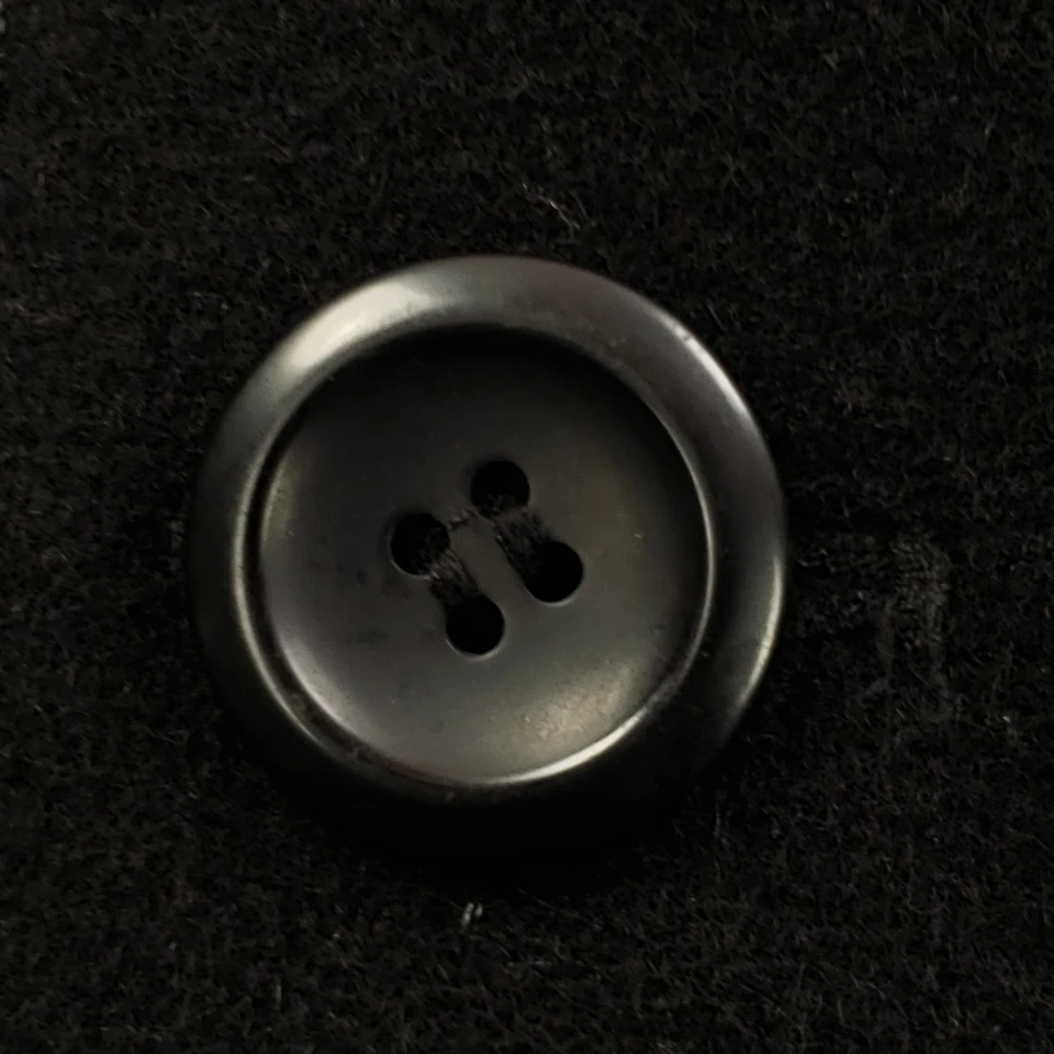 H&M Overcoat Men's Size 44R Black Wool Blend Button Up Pockets Lined Collared - Image 3 of 4