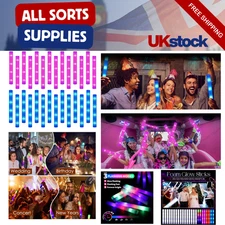 30–400PCS LED Foam Glow Sticks 3-Mode Light Up Party Wedding Birthday Concert UK