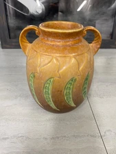 Roseville Falline Brown 1933 Vintage Arts And Crafts Pottery Ceramic Vase 647-9