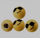 4PCS Universal Wheel Tire Dust Cover Styling Tyre Valve Caps SMILEY COOL FACE