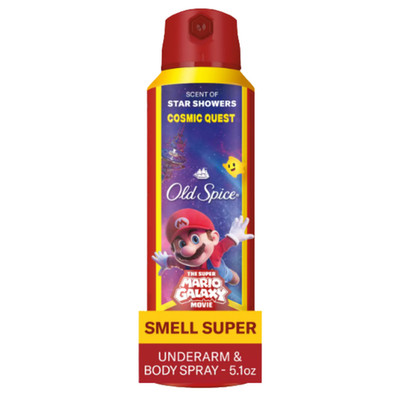Old Spice Super Mario Cosmic Quest Body Spray 5.1 oz Limited Edition Mario