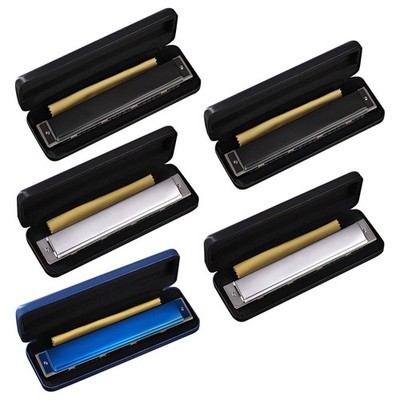 24-Hole Tremolo Harmonica, for Key of C for Beginners and Adults with Hard for C