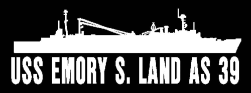 Calcomanía de silueta USS EMORY S LAND AS 39 Marina de EE. UU. USN Militar - Imagen 2 de 4